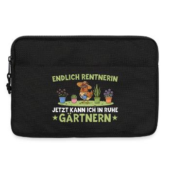 Rentnerin Jetzt kann ich in Ruhe Gärtnern - Laptoptasche 13" - Schwarz - Vorne