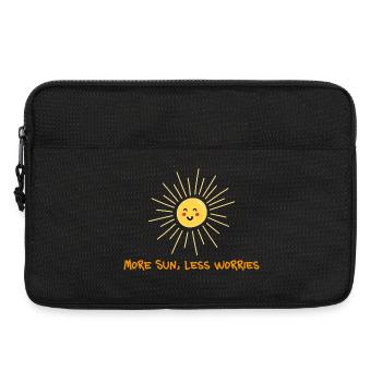 More Sun, less worries – Sommer Gute Laune Spruch - Laptoptasche 13" - Schwarz - Vorne