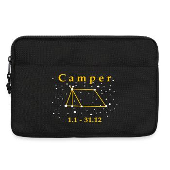 Idée cadeau pour le zodiac de camping en camping - Sacoche pour ordinateur portable 13 pouces - noir - Devant