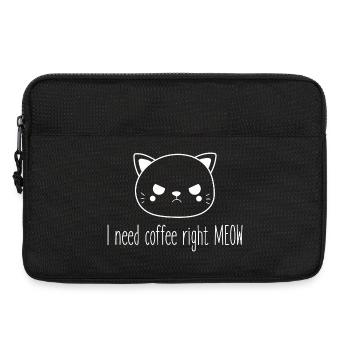 Ich Brauche Jetzt Sofort Kaffee! Gestresste Katze - Laptoptasche 13" - Schwarz - Vorne