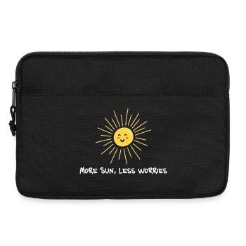 More sun, less worries – Summer Good mood - Laptop bag 13" - black - Front