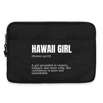 Hawaii Girl Typo-Design - Laptoptasche 13" - Schwarz - Vorne