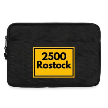 RETRO ZIP 2500 ROSTOCK, DDR STYLE, POSTCODE - Laptop bag 13" - black - Front