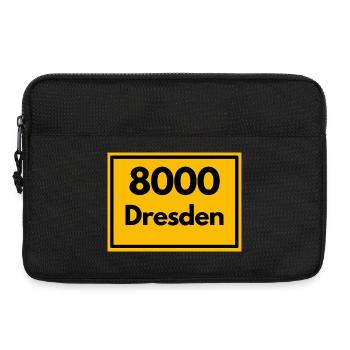 ANCIEN CODE POSTAL RETRO 8000 DRESDE ELBE - Sacoche pour ordinateur portable 13 pouces - noir - Devant