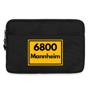 OLD POSTCODE POSTCODE RETRO 6800 MANNHEIM Squares - Laptop bag 13" - black - Front