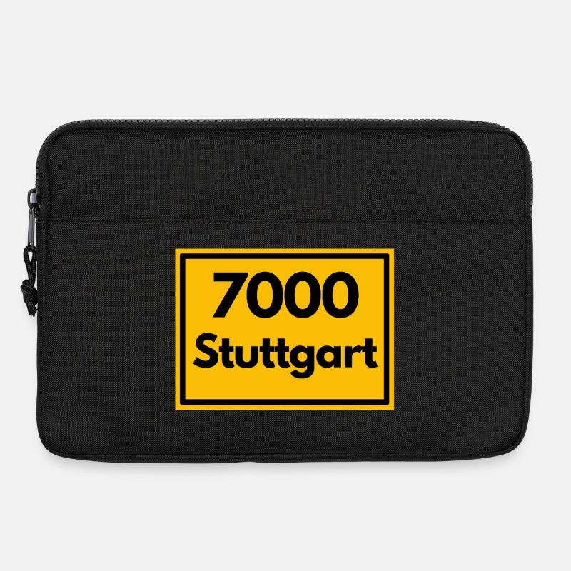 ALTE POSTLEITZAHL PLZ RETRO 7000 STUTTGART SCHWABE - Laptoptasche 13" - Schwarz