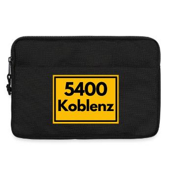 ALTE POSTLEITZAHL PLZ RETRO 5400 KOBLENZ DEUTSCH - Laptoptasche 13" - Schwarz - Vorne