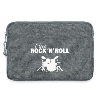 Rock & Roll - Laptop bag 13" - heather grey - Front