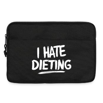 I Hate Dieting Fitness Diet Nutrition Funny - Laptop bag 13" - black - Front