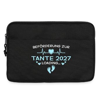 Aunt 2027 Heart Pregnancy Announcement - Laptop bag 13" - black - Front