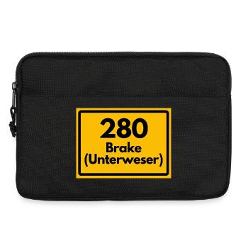 ANCIEN CODE POSTAL RÉTRO 2880 BRAKE UNTERWESER ! - Sacoche pour ordinateur portable 13 pouces - noir - Devant