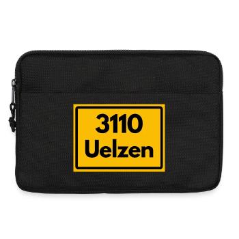 ALTE POSTLEITZAHL PLZ 3110 UELZEN HUNDERTWASSER - Laptoptasche 13" - Schwarz - Vorne