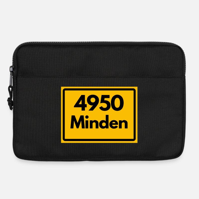 ALTE POSTLEITZAHL PLZ RETRO 4950 MINDEN - Laptoptasche 13" - Schwarz