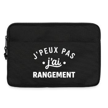 J'peux pas j'ai rangement - Sacoche pour ordinateur portable 13 pouces - noir - Devant