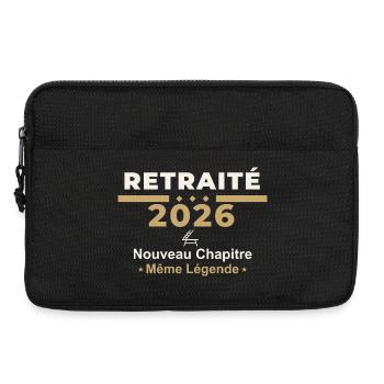 Retraité 2026 – Humour Retraite - Sacoche pour ordinateur portable 13 pouces - noir - Devant