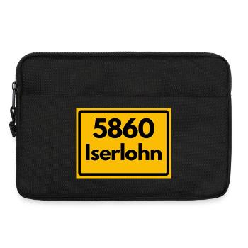 ALTE POSTLEITZAHL PLZ RETRO 5860 ISERLOHN - Laptoptasche 13" - Schwarz - Vorne