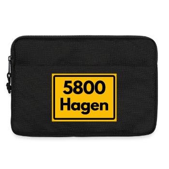 ANCIEN CODE POSTAL RETRO 5800 HAGEN - Sacoche pour ordinateur portable 13 pouces - noir - Devant