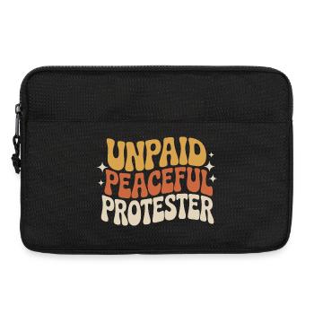 Unpaid Peaceful Protester Aktivistin Spruch Demo - Laptoptasche 13" - Schwarz - Vorne