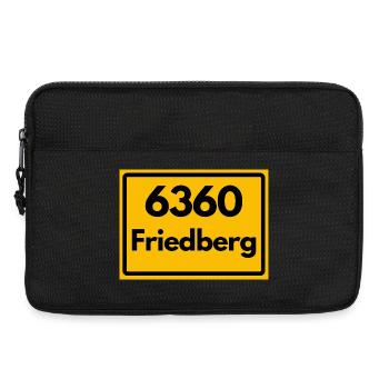 OLD POSTCODE ZIP CODE RETRO 6360 FRIEDBERG HEIMAT - Laptop bag 13" - black - Front
