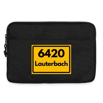 ALTE POSTLEITZAHL PLZ RETRO 6420 LAUTERBACH HEIMAT - Laptoptasche 13" - Schwarz - Vorne
