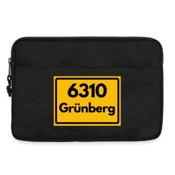 ALTE POSTLEITZAHL PLZ RETRO 6310 GRÜBERG HEIMAT - Laptoptasche 13" - Schwarz - Vorne