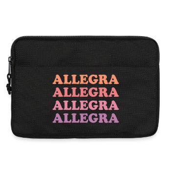 Allegra as a given name - Laptop bag 13" - black - Front