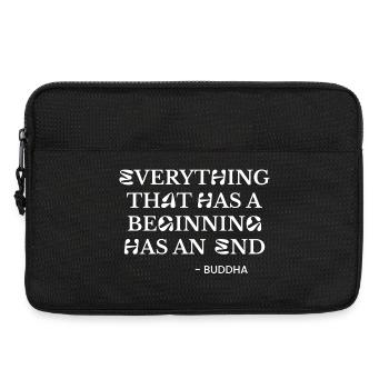 Buddha-Zitat-Tee - Laptoptasche 13" - Schwarz - Vorne