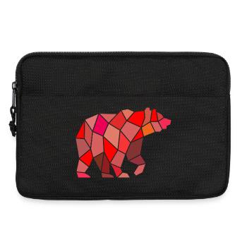 Geometric Bear in Mosaic - Laptop bag 13" - black - Front