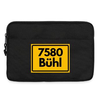 ALTE POSTLEITZAHL PLZ RETRO 7580 BÜHL HEIMATSTOLZ - Laptoptasche 13" - Schwarz - Vorne