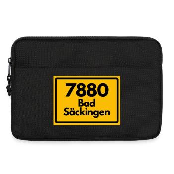 ALTE POSTLEITZAHL PLZ RETRO 7880 BAD SÄCKINGEN - Laptoptasche 13" - Schwarz - Vorne