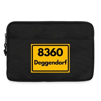 ALTE POSTLEITZAHL PLZ RETRO 8360 DEGGENDORF HEIMAT - Laptoptasche 13" - Schwarz - Vorne