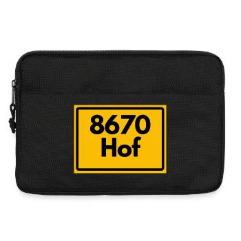 ALTE POSTLEITZAHL PLZ 8670 HOF HEIMATSTOLZ RETRO - Laptoptasche 13" - Schwarz - Vorne