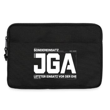  Sondereinsatz JGA – Letzter Einsatz vor der Ehe - Laptoptasche 13" - Schwarz - Vorne