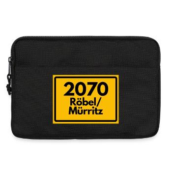 ALTE POSTLEITZAHL PLZ RETRO 2070 RÖBEL MÜRITZ - Laptoptasche 13" - Schwarz - Vorne