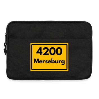 ALTE POSTLEITZAHL PLZ 4200 MERSEBURG HEIMATSTOLZ - Laptoptasche 13" - Schwarz - Vorne