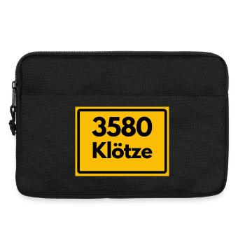 ALTE POSTLEITZAHL PLZ 3580 KLÖTZE HEIMATSTOLZ  - Laptoptasche 13" - Schwarz - Vorne