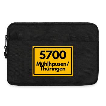 OLD POSTCODE 5700 MÜHLHAUSEN THURINGIA - Laptop bag 13" - black - Front