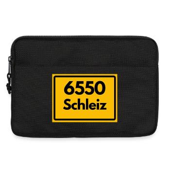 Alte Postleitzahl 6550 Schleiz, Thüringen, PLZ - Laptoptasche 13" - Schwarz - Vorne