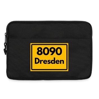 ALTE POSTLEITZAHL PLZ 8090 DRESDEN SACHSEN RETRO - Laptoptasche 13" - Schwarz - Vorne
