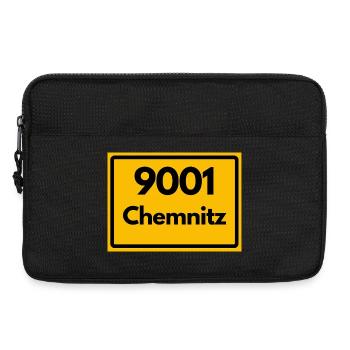 9001 CHEMNITZ DDR RETRO ALTE POSTLEITZAHL PLZ - Laptoptasche 13" - Schwarz - Vorne
