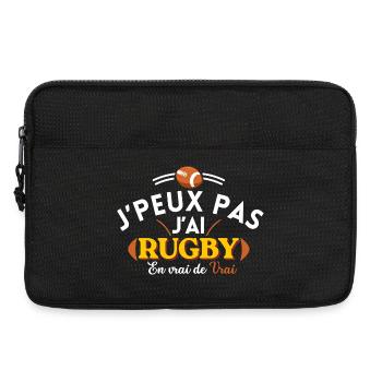 J'peux pas j'ai Rugby  - Sacoche pour ordinateur portable 13 pouces - noir - Devant