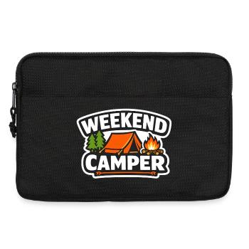 Wochenend-Camper Zelt & Feuer - Laptoptasche 13" - Schwarz - Vorne