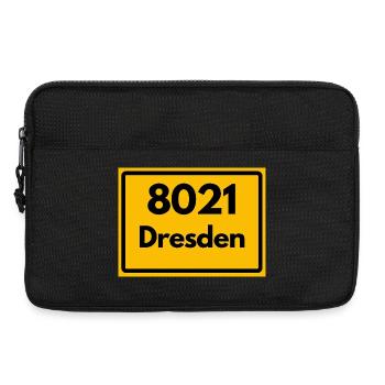 ALTE POSTLEITZAHL 8021 PLZ 01067 DRESDEN SACHSEN - Laptoptasche 13" - Schwarz - Vorne