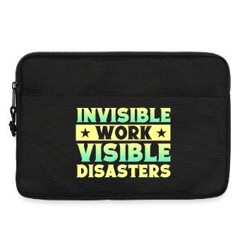 Don de théâtre invisible pour le théâtre musical - Sacoche pour ordinateur portable 13 pouces - noir - Devant