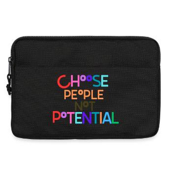 Choosing people not potential - Laptop bag 13" - black - Front