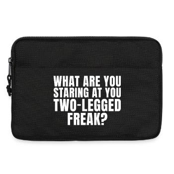 Why are you staring at me like that, you two-legged freak? - Laptop bag 13" - black - Front