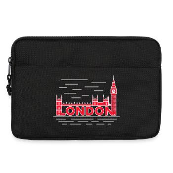 London Skyline Fettrot - Laptoptasche 13" - Schwarz - Vorne