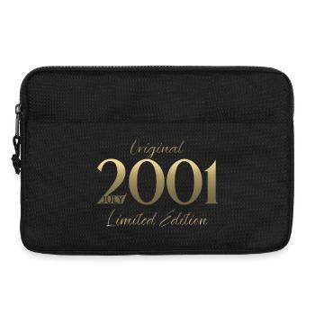 Cadeau d’anniversaire pour le 25e anniversaire Millésime juillet 2001 - Sacoche pour ordinateur portable 13 pouces - noir - Devant