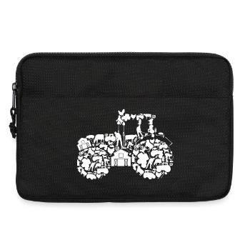 Tractor Silhouette - Laptop bag 13" - black - Front