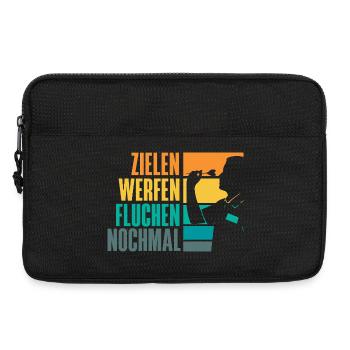 Lustige Darts Sprüche Darts Geschenke - Laptoptasche 13" - Schwarz - Vorne